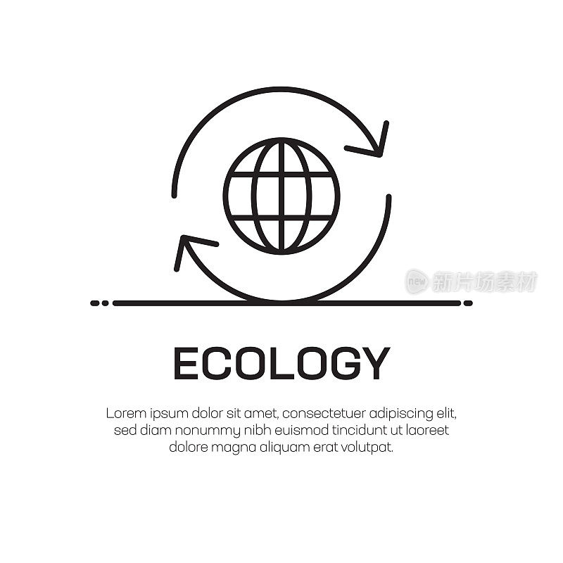Ecology Vector Line Icon - Simple Thin Line Icon, Premium Quality Design Element